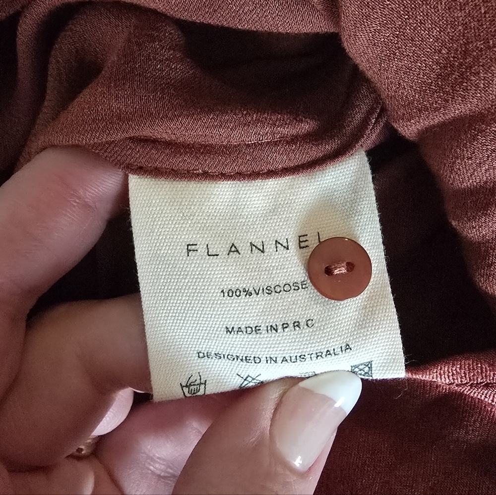 FLANNEL Australia Satin Drop Waist Romper Size 2 (US 6-8) Rust Colored MSRP $480 - Picture 7 of 10